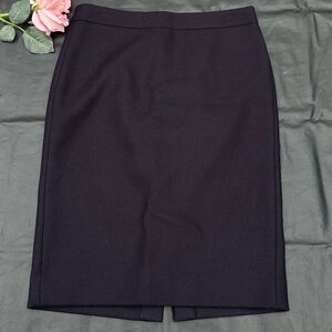 J. Crew Classic Navy Pencil Skirt size 2 wool